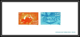 N°3379/3380 Timbres De Messages Oui Et Merci Gravure Collective France 2001 - Documents Of Postal Services