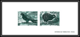 N°3360/3361 Oiseaux (birds) Kiwi Austral Faucon Crécerellette Falcon Gravure Collective France 2000 - Águilas & Aves De Presa