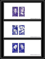 N°3391/3396 Artistes De La Chanson Claude Francois Ferré Gainsbourg Dalida Barbara Berger Gravure Collective France 2001 - Documents Of Postal Services