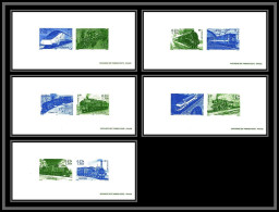 N°3405/3414 Les Légendes Du Rail Locomotives - Train Gravure Collective France 2001 - Documents Of Postal Services