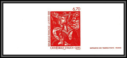 N°3254 Vitrail De La Cathédrale D'Auch Tableau Painting Gravure France 1999 - Documents Of Postal Services