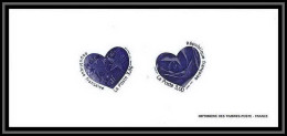 N°3218/3119 Timbres De Souhaits Coeur Heart Gravure Collective France 1999 - Postdokumente