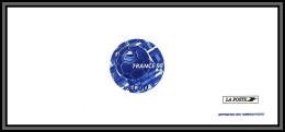 N°3139/3140 France 98 Coupe Du Monde De Football Soccer Gravure Bleu Foncé France 1998  - Documenten Van De Post