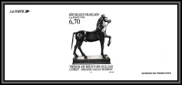 N°3014 Neuvy En Sullias Bronze Sculpture Cheval Horse Tableau (Painting) Gravure France 1996 - Documents Of Postal Services