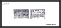 Service N°114/115 Uluru Australia Los Glaciares Argentina Unesco Gravure Collective France  - Documents Of Postal Services