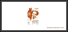 N°3518 Georges Perec Portrait Avec Chat écrivain Writer Gravure France 2002 - Documents De La Poste