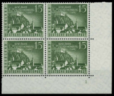 SAAR OPD 1958 Nr 436 Postfrisch VIERERBLOCK FORM1 X976CA2 - Unused Stamps