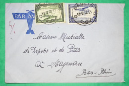 LETTRE PAR AVION AIR MAIL CONGO BELGE BELGISCH CONGO PAULIS LUCHTPOSTDIENST POUR HAGUENAU BAS RHIN FRANCE 1938 COVER - Covers & Documents