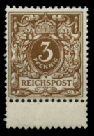 D-REICH KRONE ADLER Nr 45e Postfrisch Gepr. X72706E - Unused Stamps