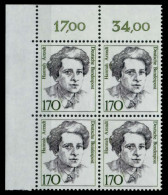 BRD DS FRAUEN Nr 1391 Postfrisch VIERERBLOCK ECKE-OLI X730372 - Unused Stamps