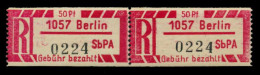 DDR EINSCHREIBM Nr 1Cx Z PLZ-1057 Postfrisch WAAGR PAAR X73834A - Unused Stamps