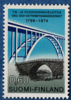 Finland Suomi 1974 Bridges On Fluorescent Paper 1 Value MNH - Bruggen