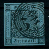 BADEN AUSGABEN VON 1851 - 1858 Nr 8 Gestempelt X7449FE - Used