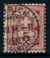 SCHWEIZ ZIFFERNMUSTER Nr 52Ya Gestempelt X7468FE - Used Stamps