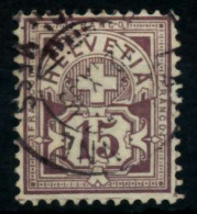 SCHWEIZ ZIFFERNMUSTER Nr 57Y Gestempelt X746976 - Used Stamps