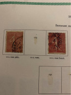Lot 6 Timbres Type Semeuse Sur Fond Ligné - 1903 - 10c 15c 25c - Used Stamps
