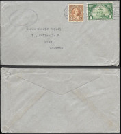 USA Philadelphia Cover Mailed To Austria 1924. 5c Rate Huguenot Walloon Ship Stamp - Brieven En Documenten