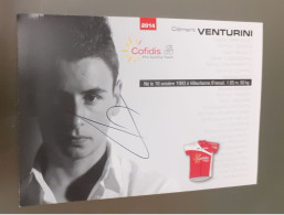 Autographe Clément Venturini Cofidis 2014 - Cyclisme