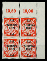 3. REICH 1939 Nr 722 Postfrisch VIERERBLOCK ECKE-ORE X77D572 - Ongebruikt