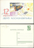 Soviet Space Picture Postal Stationery Card 1964. Sputnik. Cosmonautics Day - Russia & USSR