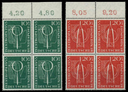 BRD 1955 Nr 217-218 Postfrisch VIERERBLOCK ORA X794C86 - Unused Stamps