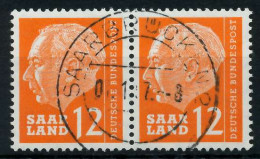 SAAR OPD 1957 Nr 414 Zentrisch Gestempelt WAAGR PAAR X79C9AE - Used Stamps