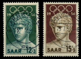 SAARLAND 1956 Nr 371-372 Zentrisch Gestempelt X79CB7E - Used Stamps
