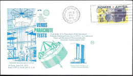 US Space Cover 1975. Venus Parachute Tests. Pioneer-Venus Mission. KSC - Etats-Unis