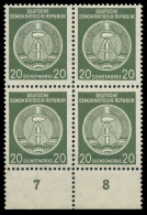 DDR DIENST HAMMER ZIRKEL Nr 37yBY Postfrisch VIERERBLOC X820A42 - Andere & Zonder Classificatie