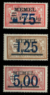 MEMEL 1922 Nr 49-51 Postfrisch X887712 - Klaipeda 1923