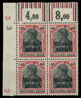 MEMEL 1920 GERMANIA Nr 6 WOR Postfrisch VIERERBLOCK ECK X8879E2 - Memel (Klaïpeda) 1923