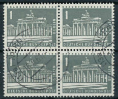 BERLIN DS BAUTEN 2 Nr 140 Zentrisch Gestempelt VIERERBLOCK X920496 - Used Stamps