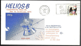 US Space Cover 1976. Solar Probe "Helios 2" Launch. KSC - United States