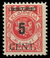 MEMEL 1923 Nr 188 Ungebraucht X41E762 - Memel (Klaïpeda) 1923