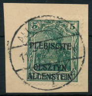 ALLENSTEIN Nr 1 Zentrisch Gestempelt Briefstück X453186 - Andere & Zonder Classificatie