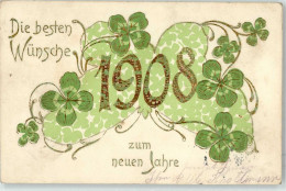 52084441 - 1908 Neujahr Kleeblatt Gluecksklee - New Year