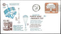 US Space Cover 1976. Back Up Pioneer Venus Parachute Test. White Sands - USA