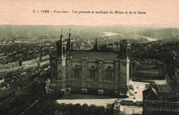 Lyon - Fourvière, Vue Générale Et Confluent Du Rhône Et De La Saône - Autres & Non Classés