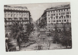 CARTOLINA FOTOGRAFICA GENOVA -PIAZZA TOMMASO E CORSO BUENOS AIRES DEL 1941 VERSO ROMA CON ANNULLO MECCANICO WW2 - Genova (Genoa)