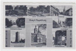 39077441 - Burg Bei Magdeburg Mit Bahnhofsanlagen, Berlinertor Und Breiteweg Ungelaufen  Gute Erhaltung. - Autres & Non Classés