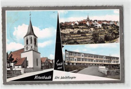 39119741 - Neustadt, Kreis Waiblingen Mit Kirche Gelaufen Kleiner Knick Oben Rechts, Leichter Stempeldurchdruck, Leicht - Waiblingen