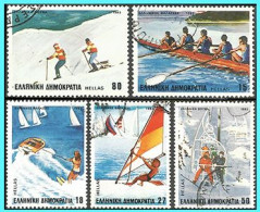 GREECE -GRECE - HELLAS 1983: Winter And Marine Sports Compl. set used - Gebruikt