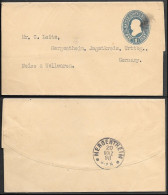 USA 1c Postal Stationery Wrapper Mailed To Mergentheim Germany 1898 - Lettres & Documents