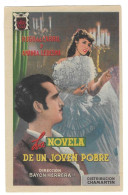 Programa Cine. La Novela De Un Joven Pobre. Hugo Del Carril. 19-1677 - Publicité Cinématographique