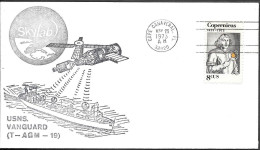 US Space Cover 1973. "Skylab 2" Launch. USNS Vanguard. Anklam - Etats-Unis