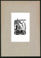 Exlibris René Domon, Wappen Mit Pfeile, Hand, Hochhaus  - Bookplates