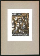 Exlibris Galambas Ferehc, Pagoden Tempel  - Bookplates