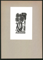 Exlibris Lieve Gastmans, Sonnenblumen Mit Einer Lyra  - Bookplates