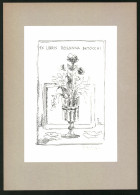 Exlibris Rosanna Betocchi, Blume Steht In Einer Vase  - Bookplates