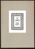 Exlibris Norma Schultz, Schriftzug Auf Einem Buch  - Ex-libris